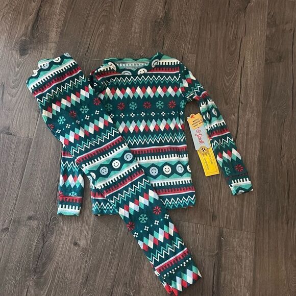 Cat & Jack Toddler 2pc Snuggly Soft Snug Fit Christmas Ornaments Pajama 4 T - Picture 2 of 5